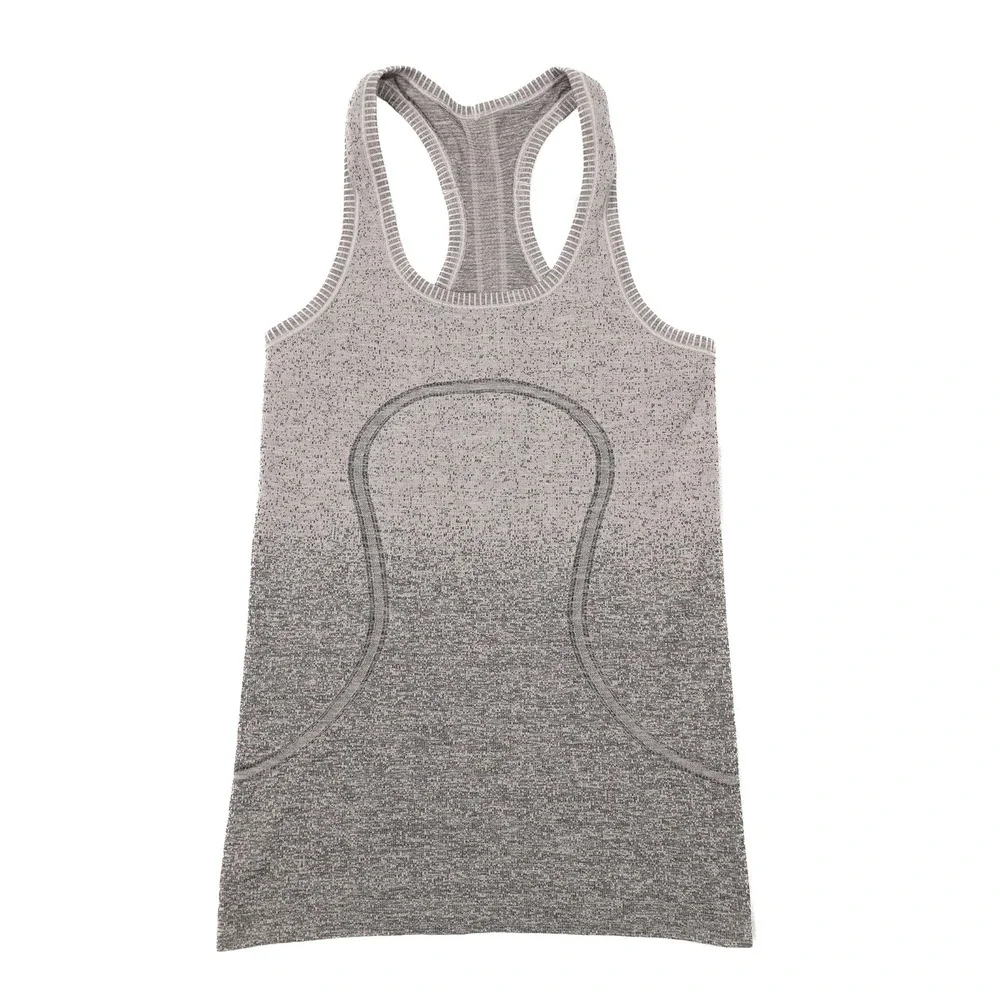 LULULEMON Women's Size 4 Gray Gradient Swiftly Tech Racerback Athletic Tank Top - Picture 2 of 7